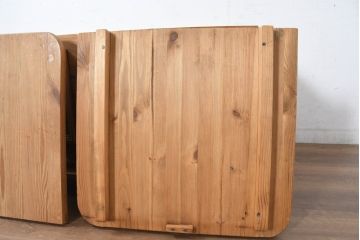 中古　イギリス輸入家具　カントリースタイル　素朴な温かみが感じられるパイン材のスライド式ベンチ収納(ブランケットボックス、コファー、収納箱、ベンチチェスト、英国)(R-083228)