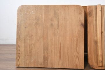 中古　イギリス輸入家具　カントリースタイル　素朴な温かみが感じられるパイン材のスライド式ベンチ収納(ブランケットボックス、コファー、収納箱、ベンチチェスト、英国)(R-083228)