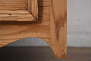 中古　イギリス輸入家具　カントリースタイル　素朴な温かみが感じられるパイン材のスライド式ベンチ収納(ブランケットボックス、コファー、収納箱、ベンチチェスト、英国)(R-083228)