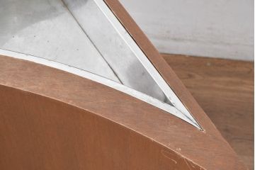 和製ビンテージ　超希少!!　特注オーダー品　北欧デザイン!!チーク材のプランターコーナーキャビネット(サイドボード、フラワーベース、ガーデンポット、ディスプレイ、店舗什器、ヴィンテージ)(R-083235)