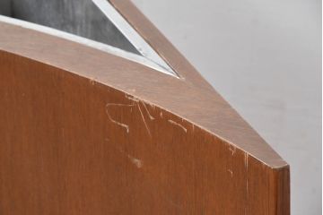和製ビンテージ　超希少!!　特注オーダー品　北欧デザイン!!チーク材のプランターコーナーキャビネット(サイドボード、フラワーベース、ガーデンポット、ディスプレイ、店舗什器、ヴィンテージ)(R-083235)