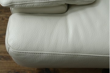 中古　美品　大塚家具取り扱い　L/S 01(エルエス01)コンフォート　ゆったりくつろげる贅沢本革(レザー)の二人掛けソファ　定価推定43万円　(R-083237)