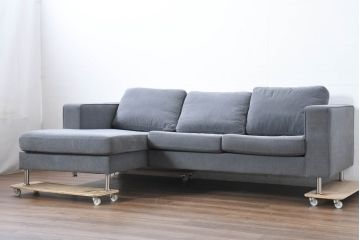 中古　美品　BoConcept(ボーコンセプト)　ゆったりとした座り心地が楽しめる落ち着いた色味のL字型ソファ(3人掛け、2人掛け、3P、2P、カウチソファ、コーナーソファ)(定価推定約40万円)(R-083238)