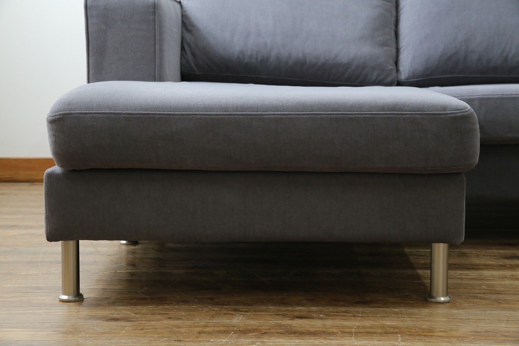 中古　美品　BoConcept(ボーコンセプト)　ゆったりとした座り心地が楽しめる落ち着いた色味のL字型ソファ　定価推定約40万円　(R-083238)