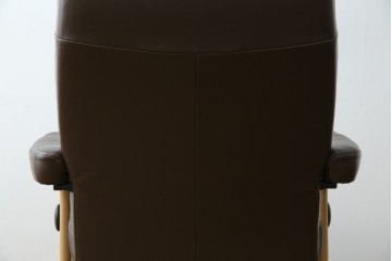 中古　美品　ノルウェー製　EKORNES(エコーネス)　コンサルシリーズ　クラシック　本革製　オットマン付きストレスレスチェア　(R-083241)