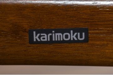 中古　カリモク家具(karimoku)　COLONIAL(コロニアル)シリーズ　クラシカルな佇まいが魅力的な3人掛けソファ(花柄、三人掛け、3Pソファ、トリプルソファ)(R-083242)