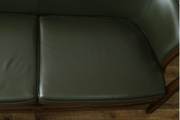 中古　美品!!　maruni(マルニ木工)　地中海ロイヤルシリーズ(ROYAL)　シャルル　本革　クラシカルな雰囲気を持ち洗練されたデザインが魅力のラブシート　定価約78万円　(R-083243)