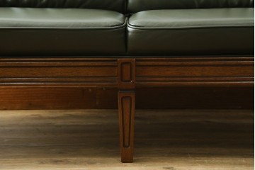 中古　美品!!　maruni(マルニ木工)　地中海ロイヤルシリーズ(ROYAL)　シャルル　本革　クラシカルな雰囲気を持ち洗練されたデザインが魅力のラブシート　定価約78万円　(R-083243)