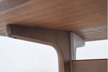 和製ビンテージ　希少モデル　maruni(マルニ木工)　オールドマルニ　緩やかなカーブが素材の美しさを際立たせる小振りなダイニングテーブル(食卓、2人掛け、4人掛け、2人用、4人用、作業台、ヴィンテージ)(R-083244)