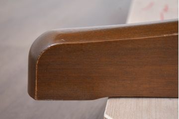 和製ビンテージ　希少モデル　maruni(マルニ木工)　オールドマルニ　緩やかなカーブが素材の美しさを際立たせる小振りなダイニングテーブル(食卓、2人掛け、4人掛け、2人用、4人用、作業台、ヴィンテージ)(R-083244)