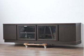 中古　美品　CONDE HOUSE(カンディハウス)　エスポワ　オーク材(ナラ)　リビング周りの小物などをすっきりと片づけられるテレビ台(TVボード、テレビボード、リビングボード、収納棚、戸棚、ローボード)(R-083245)