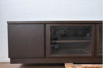 中古　美品　CONDE HOUSE(カンディハウス)　エスポワ　オーク材(ナラ)　リビング周りの小物などをすっきりと片づけられるテレビ台(TVボード、テレビボード、リビングボード、収納棚、戸棚、ローボード)(R-083245)