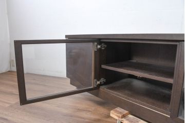 中古　美品　CONDE HOUSE(カンディハウス)　エスポワ　オーク材(ナラ)　リビング周りの小物などをすっきりと片づけられるテレビ台(TVボード、テレビボード、リビングボード、収納棚、戸棚、ローボード)(R-083245)