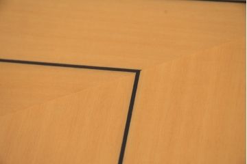 中古　イタリア　Giorgio Collection(ジョルジオコレクション)　美しいパーケットリー天板と便利なドローリーフ機能を備えたダイニングテーブル(エクステンションテーブル、伸長式テーブル、拡張式テーブル、食卓、4人掛け、6人掛け、4人用、6人用)(定価約350万円)(R-083249)