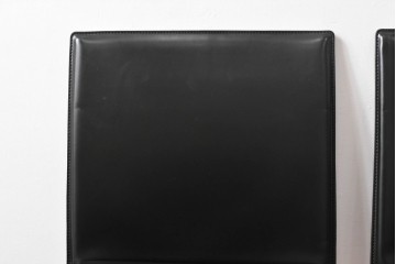 中古　イタリア　calligaris(カリガリス)　本革製ダイニングチェア3脚セット　※座面内部のウレタンに劣化有り　(R-083250)