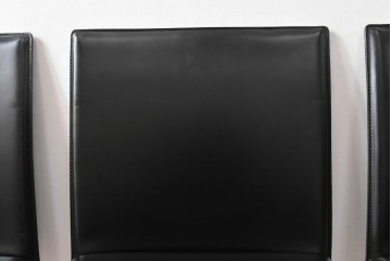 中古　イタリア　calligaris(カリガリス)　本革製ダイニングチェア3脚セット　※座面内部のウレタンに劣化有り　(R-083250)