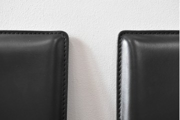 中古　イタリア　calligaris(カリガリス)　本革製ダイニングチェア3脚セット　※座面内部のウレタンに劣化有り　(R-083250)