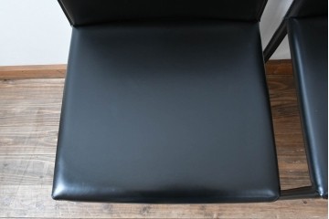 中古　イタリア　calligaris(カリガリス)　本革製ダイニングチェア3脚セット　※座面内部のウレタンに劣化有り　(R-083250)