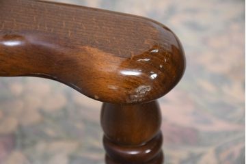 中古　カリモク家具(karimoku)　ゆったりと座れるキャスター付きダイニングアームチェア4脚セット(ダイニングチェア、イス、椅子、バラ売り可能)(定価4脚で約32万円)(R-083251)