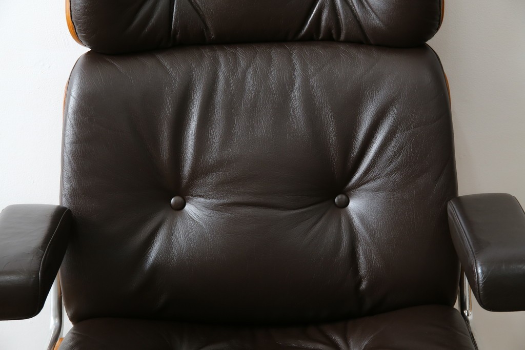 スイスビンテージ　高級オフィス家具メーカー Giroflex(ジロフレックス)　名作82Pasal(パサール)　美しいミッドセンチュリーの佇まいが際立つハイバックデスクチェア　定価約40万円　(R-083252)