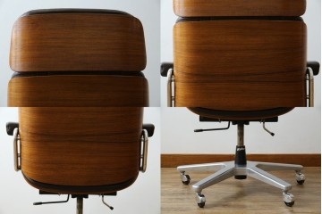 スイスビンテージ　高級オフィス家具メーカー Giroflex(ジロフレックス)　名作82Pasal(パサール)　美しいミッドセンチュリーの佇まいが際立つハイバックデスクチェア　定価約40万円　(R-083252)