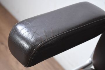 スイスビンテージ　高級オフィス家具メーカー Giroflex(ジロフレックス)　名作82Pasal(パサール)　美しいミッドセンチュリーの佇まいが際立つハイバックデスクチェア(オフィスチェア、アームチェア、デスクチェア、ミーティングチェア、回転椅子、イス、ヴィンテージ)(定価約40万円)(R-083252)