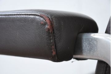 スイスビンテージ　高級オフィス家具メーカー Giroflex(ジロフレックス)　名作82Pasal(パサール)　美しいミッドセンチュリーの佇まいが際立つハイバックデスクチェア(オフィスチェア、アームチェア、デスクチェア、ミーティングチェア、回転椅子、イス、ヴィンテージ)(定価約40万円)(R-083252)
