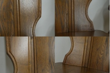 中古　美品　希少な絶版品!!　カリモク家具(karimoku)　ルスティック(RUSTIC)　オーク材　カントリースタイルの空間づくりにおすすめなダイニングチェア2脚セット　(R-083257)