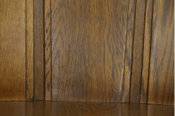 中古　美品　希少な絶版品!!　カリモク家具(karimoku)　ルスティック(RUSTIC)　オーク材　カントリースタイルの空間づくりにおすすめなダイニングチェア2脚セット　(R-083257)