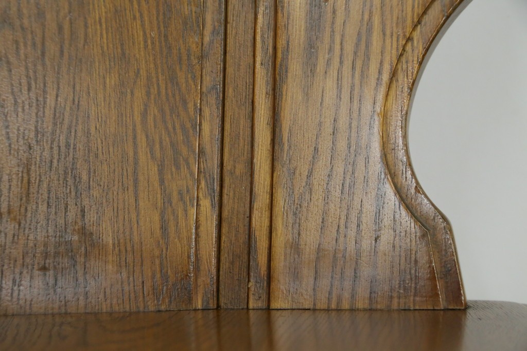 中古　美品　希少な絶版品!!　カリモク家具(karimoku)　ルスティック(RUSTIC)　オーク材　カントリースタイルの空間づくりにおすすめなダイニングチェア2脚セット　(R-083257)