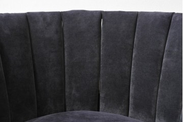 新古　未使用展示品　美品　展示品　高級家具ブランド　Abita Style(アビタスタイル)　丸みのある背もたれと縦ステッチが特徴のモダンなラウンジチェア2脚セット　定価2脚で約21万円　(R-083260)