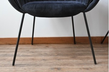 新古　未使用展示品　美品　展示品　高級家具ブランド　Abita Style(アビタスタイル)　丸みのある背もたれと縦ステッチが特徴のモダンなラウンジチェア2脚セット　定価2脚で約21万円　(R-083260)