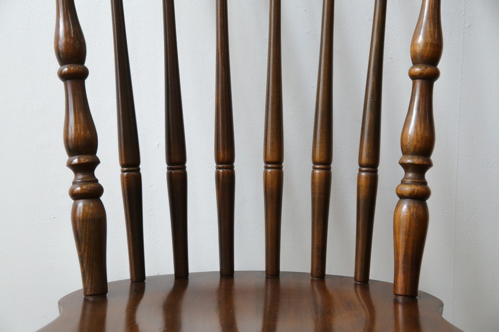 和製ビンテージ　飛騨家具　WINDS太平　たいへい(TAIHEI)　木の温もりを感じられるダイニングチェア2脚セット　(R-083261)