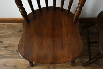 和製ビンテージ　飛騨家具　WINDS太平　たいへい(TAIHEI)　木の温もりを感じられるダイニングチェア2脚セット　(R-083261)