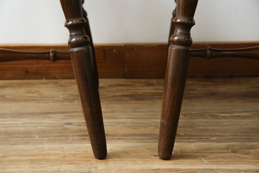 和製ビンテージ　飛騨家具　WINDS太平　たいへい(TAIHEI)　木の温もりを感じられるダイニングチェア2脚セット　(R-083261)