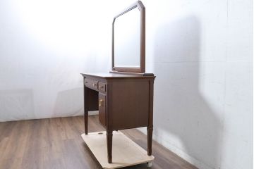 中古　美品　maruni(マルニ木工)　地中海ロイヤルシリーズ(ROYAL)　優雅で機能的なドレッサー(鏡台、ミラー、化粧台)(定価約20万円)(R-083262)