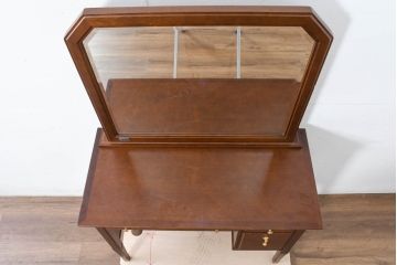 中古　美品　maruni(マルニ木工)　地中海ロイヤルシリーズ(ROYAL)　優雅で機能的なドレッサー(鏡台、ミラー、化粧台)(定価約20万円)(R-083262)