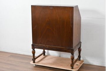 イギリスアンティーク　超美品　Lloyd’s Antiques(ロイズアンティークス)取り扱い　控えめな装飾が取り入れやすいオーク材ライディングビューロー(簿記机、ワークデスク、ビューローデスク、在宅用、在宅ワーク用、サイドチェスト、引き出し、英国)(R-083263)