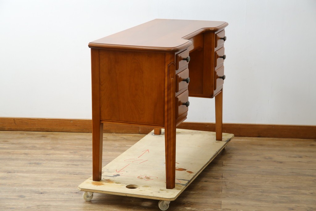 中古　横浜ダニエル(daniel)　Etranger(エトランジェ)　E-303　温かみのある色合いと上品な佇まいが魅力のレディースデスク　(R-083264)