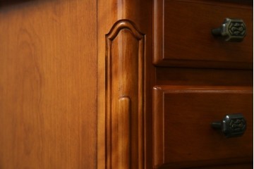 中古　横浜ダニエル(daniel)　Etranger(エトランジェ)　E-303　温かみのある色合いと上品な佇まいが魅力のレディースデスク　(R-083264)