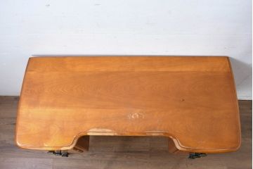 中古　横浜ダニエル(daniel)　Etranger(エトランジェ)　E-303　温かみのある色合いと上品な佇まいが魅力のレディースデスク(両袖机、ドレッサー、化粧台、コンソールテーブル、在宅用、在宅ワーク)(R-083264)