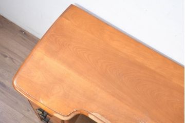 中古　横浜ダニエル(daniel)　Etranger(エトランジェ)　E-303　温かみのある色合いと上品な佇まいが魅力のレディースデスク(両袖机、ドレッサー、化粧台、コンソールテーブル、在宅用、在宅ワーク)(R-083264)