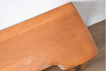 中古　横浜ダニエル(daniel)　Etranger(エトランジェ)　E-303　温かみのある色合いと上品な佇まいが魅力のレディースデスク(両袖机、ドレッサー、化粧台、コンソールテーブル、在宅用、在宅ワーク)(R-083264)