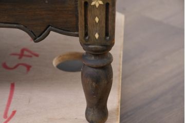 アジアンビンテージ　高級品!!　美しい唐草風象嵌装飾　ハンドクラフト　アジアンクラシカルな雰囲気が素敵なサイドボード(サイドキャビネット、リビングボード、収納棚、飾り棚、戸棚、ヴィンテージ)(R-083266)