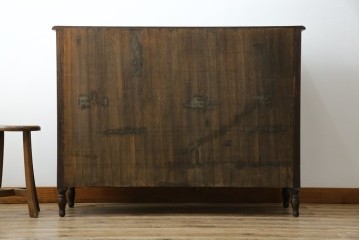 アジアンヴィンテージ　高級品!!　美しい唐草風象嵌装飾　ハンドクラフト　アジアンクラシカルな雰囲気が素敵なサイドボード　(R-083266)