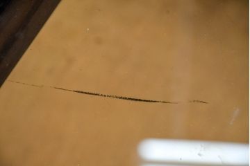 和製ビンテージ　ローズウッド　北欧デザインがおしゃれな上質な作りのブラウンガラストップローテーブル(センターテーブル、リビングテーブル、ヴィンテージ)(R-083270)