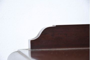 中古　美品　神戸元町欧風家具メープル不二屋製　マホガニー材の高級キャビネット(収納棚、戸棚、サイドキャビネット、飾り棚、本箱、ブックケース)(R-083272)