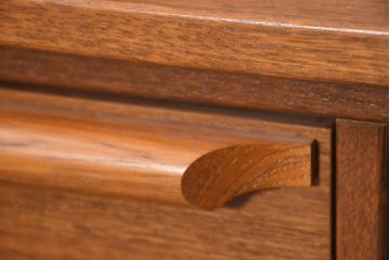 デンマークビンテージ　希少モデル　家具ブランド　DENKA(デンカ)　チーク材　シリンダートップ　引き出し天板付き　洗練されたデザインで空間を美しく整えるライティングビューロー(机、デスク、在宅用、在宅ワーク用、ワークデスク、引き出し、ヴィンテージ)(R-083273)