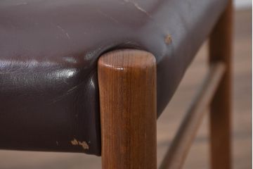 和製ビンテージ　希少　青林製作所　チーク無垢材　北欧スタイルの空間づくりにも活躍するダイニングチェア2脚セット(椅子、イス、ヴィンテージ、バラ売り可能)(R-083277)