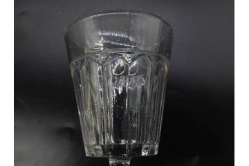 当時物　大正〜昭和初期　プレスガラス　ゴブレット　アイスクリームコップ　どこか懐かしい雰囲気の氷コップ2点&グラス6点セット(アイスクリームカップ、タンブラー、ショット、リキュール、硝子)(R-083280)
